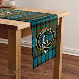 Scottish Fletcher of Dunans Weathered Clan Tartan Table Runner Clan Tartan Table Runner - Crest Classic Scottish Plaid Tartan Plaid
