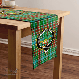 Scottish Gayre Modern Clan Tartan Table Runner Clan Tartan Table Runner - Crest Classic Scottish Plaid Tartan Plaid