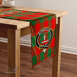 Scottish Erskine Black & White Clan Tartan Table Runner Clan Tartan Table Runner - Crest Classic Scottish Plaid Tartan Plaid