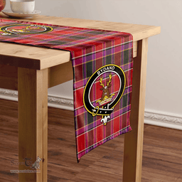 Scottish Gordon of Abergeldie Weathered Clan Tartan Table Runner Clan Tartan Table Runner - Crest Classic Scottish Plaid Tartan Plaid