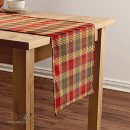 Scottish Gibson (Gibbs) Weathered Clan Tartan Table Runner Clan Tartan Table Runner - Crest Classic Scottish Plaid Tartan Plaid