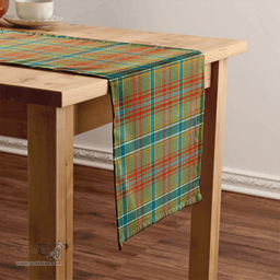 Scottish Currie of Arran Ancient Clan Tartan Table Runner Clan Tartan Table Runner - Crest Classic Scottish Plaid Tartan Plaid