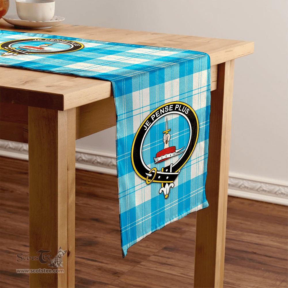 Scottish Erskine Burgundy Clan Tartan Table Runner Clan Tartan Table Runner - Crest Classic Scottish Plaid Tartan Plaid