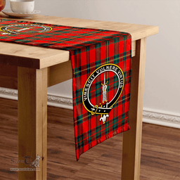 Scottish Cruikshank Modern Clan Tartan Table Runner Clan Tartan Table Runner - Crest Classic Scottish Plaid Tartan Plaid