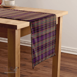 Scottish Gillies Weathered Clan Tartan Table Runner Clan Tartan Table Runner - Crest Classic Scottish Plaid Tartan Plaid