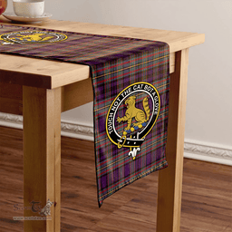 Scottish Gillies Weathered Clan Tartan Table Runner Clan Tartan Table Runner - Crest Classic Scottish Plaid Tartan Plaid