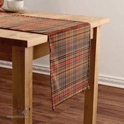 Scottish Drummond of Strathallan Clan Tartan Table Runner Clan Tartan Table Runner - Crest Classic Scottish Plaid Tartan Plaid