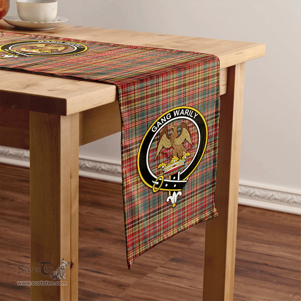 Scottish Drummond of Strathallan Clan Tartan Table Runner Clan Tartan Table Runner - Crest Classic Scottish Plaid Tartan Plaid