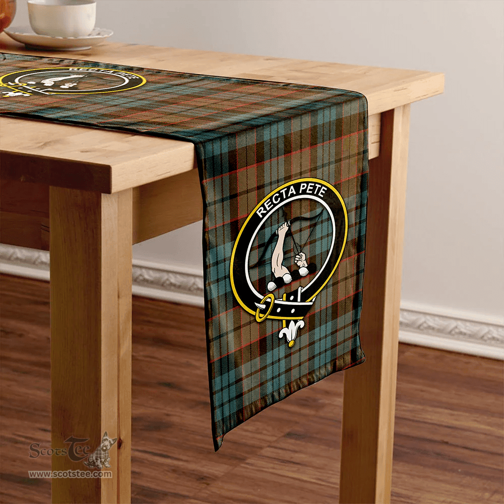 Scottish Fletcher Family Weathered Clan Tartan Table Runner Clan Tartan Table Runner - Crest Classic Scottish Plaid Tartan Plaid