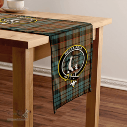 Scottish Fletcher Family Weathered Clan Tartan Table Runner Clan Tartan Table Runner - Crest Classic Scottish Plaid Tartan Plaid