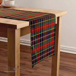 Scottish Crozier Modern Clan Tartan Table Runner Clan Tartan Table Runner - Crest Classic Scottish Plaid Tartan Plaid