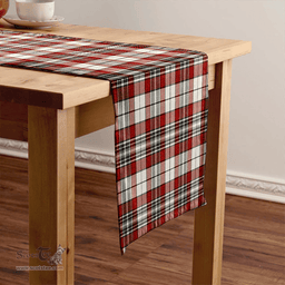 Scottish Dunbar Plaid Weathered Clan Tartan Table Runner Clan Tartan Table Runner - Crest Classic Scottish Plaid Tartan Plaid