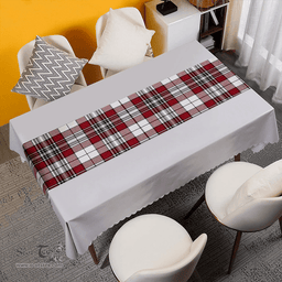 Scottish Dunbar Plaid Weathered Clan Tartan Table Runner Clan Tartan Table Runner - Crest Classic Scottish Plaid Tartan Plaid