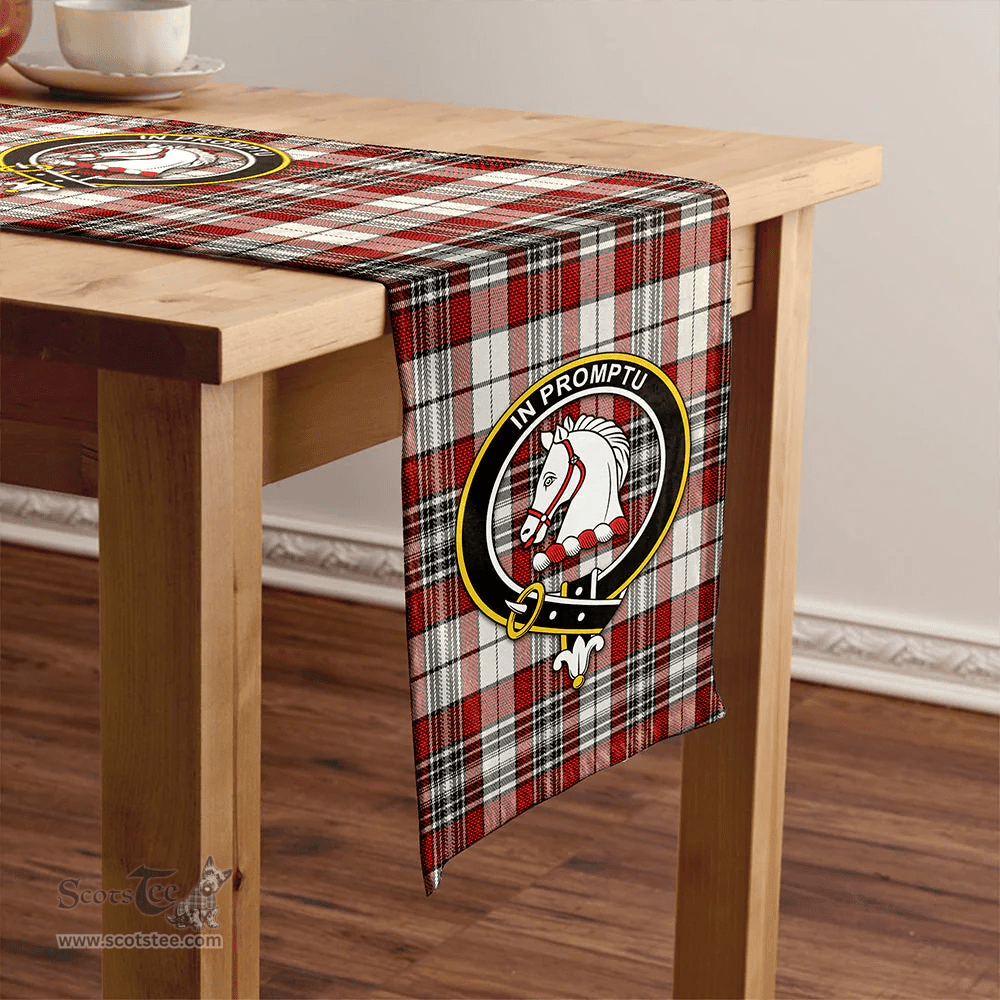 Scottish Dunbar Plaid Weathered Clan Tartan Table Runner Clan Tartan Table Runner - Crest Classic Scottish Plaid Tartan Plaid