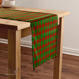 Scottish Donachie Modern Clan Tartan Table Runner Clan Tartan Table Runner - Crest Classic Scottish Plaid Tartan Plaid