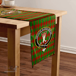 Scottish Donachie Modern Clan Tartan Table Runner Clan Tartan Table Runner - Crest Classic Scottish Plaid Tartan Plaid