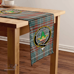 Scottish Gayre Weathered Clan Tartan Table Runner Clan Tartan Table Runner - Crest Classic Scottish Plaid Tartan Plaid