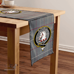 Scottish Dunbar of Pitgaveny Weathered Clan Tartan Table Runner Clan Tartan Table Runner - Crest Classic Scottish Plaid Tartan Plaid