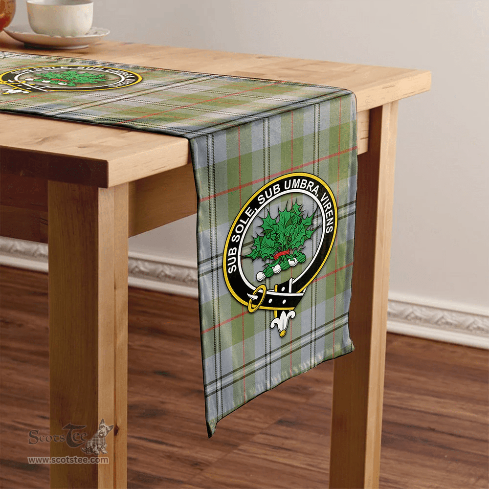 Scottish Irvine of Glentulchan Weathered Clan Tartan Table Runner Clan Tartan Table Runner - Crest Classic Scottish Plaid Tartan Plaid
