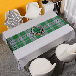 Scottish Irvine of Glentulchan Modern Clan Tartan Table Runner Clan Tartan Table Runner - Crest Classic Scottish Plaid Tartan Plaid