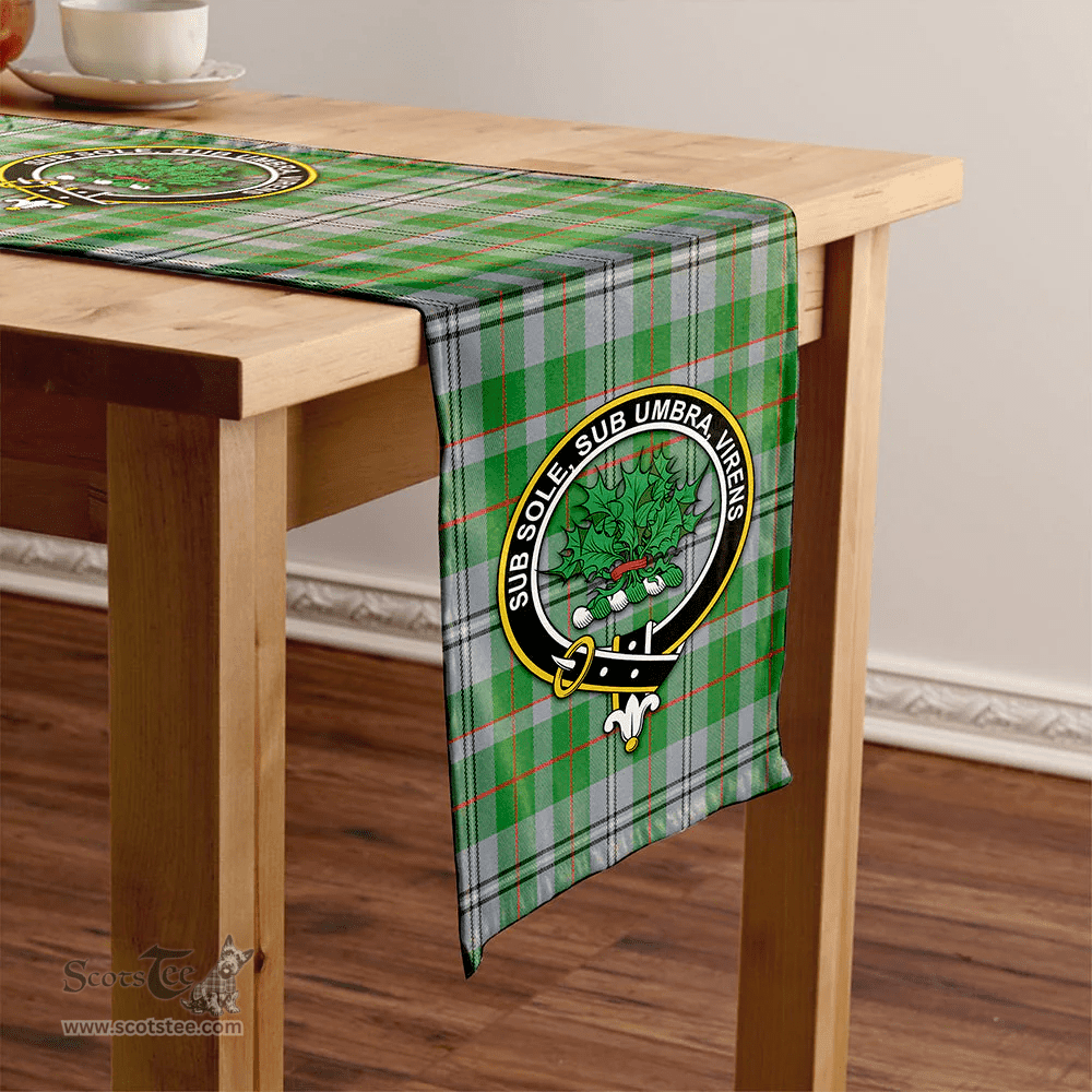 Scottish Irvine of Glentulchan Modern Clan Tartan Table Runner Clan Tartan Table Runner - Crest Classic Scottish Plaid Tartan Plaid