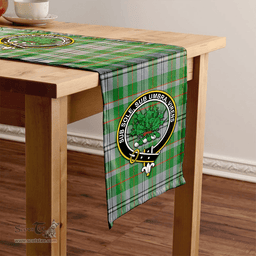 Scottish Irvine of Glentulchan Modern Clan Tartan Table Runner Clan Tartan Table Runner - Crest Classic Scottish Plaid Tartan Plaid