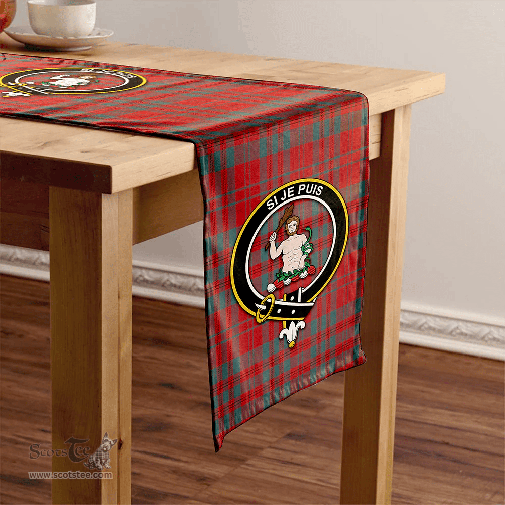 Scottish Livingstone Weathered Clan Tartan Table Runner Clan Tartan Table Runner - Crest Classic Scottish Plaid Tartan Plaid