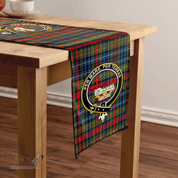 Scottish MacDonald of P.E. Island (Donald of P.E. Island) Modern Clan Tartan Table Runner Clan Tartan Table Runner - Crest Classic Scottish Plaid Tartan Plaid