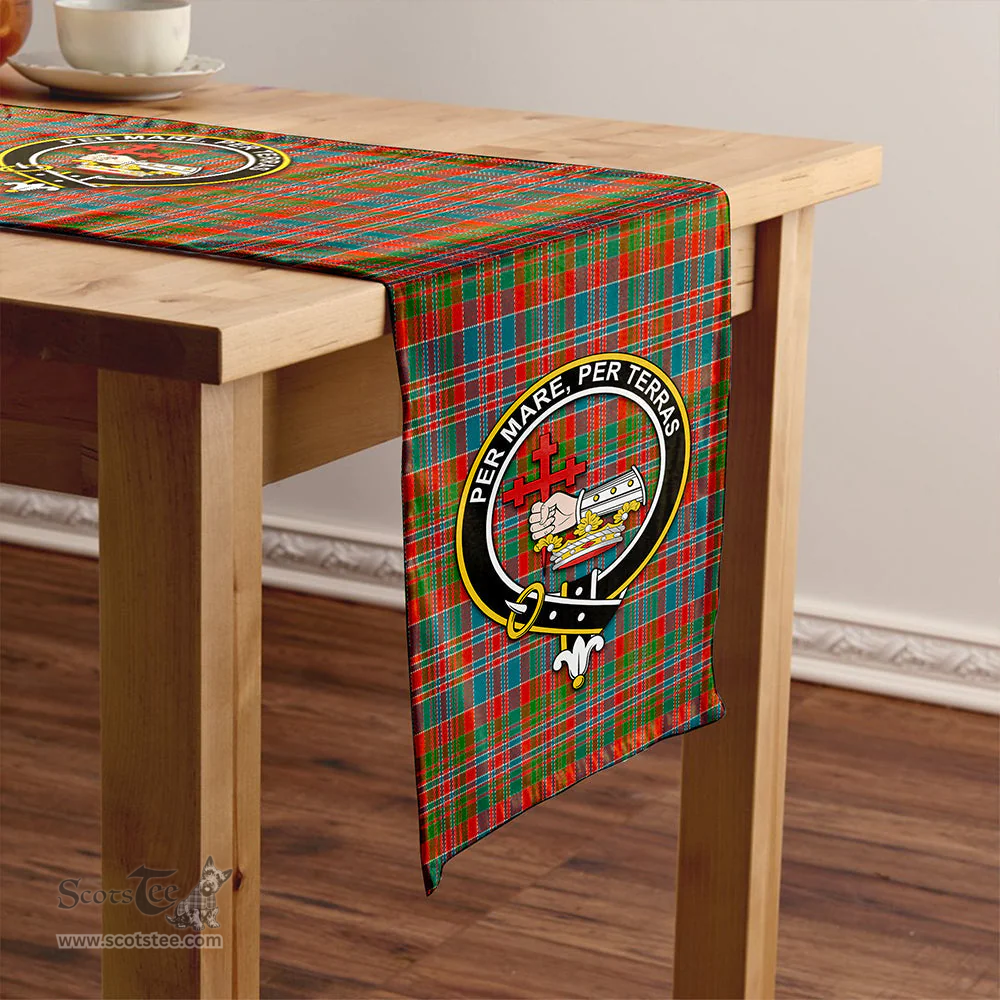 Scottish MacDonald of Boisdale (Donald Boisdale) Ancient Clan Tartan Table Runner Clan Tartan Table Runner - Crest Classic Scottish Plaid Tartan Plaid