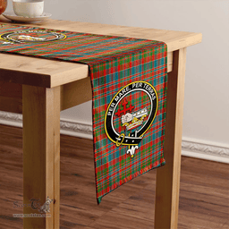 Scottish MacDonald of Boisdale (Donald Boisdale) Ancient Clan Tartan Table Runner Clan Tartan Table Runner - Crest Classic Scottish Plaid Tartan Plaid
