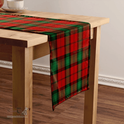 Scottish Kerr Modern Clan Tartan Table Runner Clan Tartan Table Runner - Crest Classic Scottish Plaid Tartan Plaid
