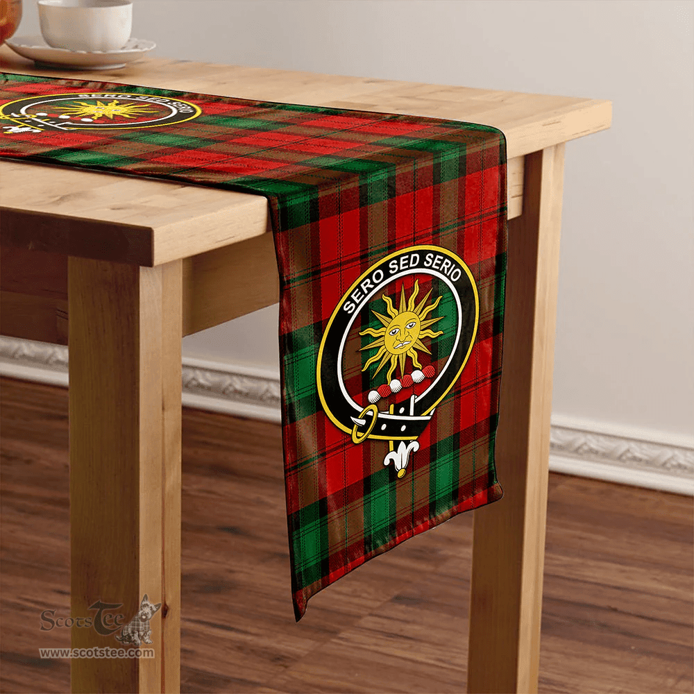 Scottish Kerr Modern Clan Tartan Table Runner Clan Tartan Table Runner - Crest Classic Scottish Plaid Tartan Plaid