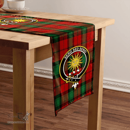 Scottish Kerr Modern Clan Tartan Table Runner Clan Tartan Table Runner - Crest Classic Scottish Plaid Tartan Plaid