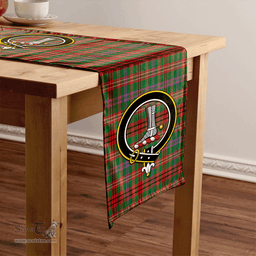 Scottish MacCall (MacColl) Ancient Clan Tartan Table Runner Clan Tartan Table Runner - Crest Classic Scottish Plaid Tartan Plaid