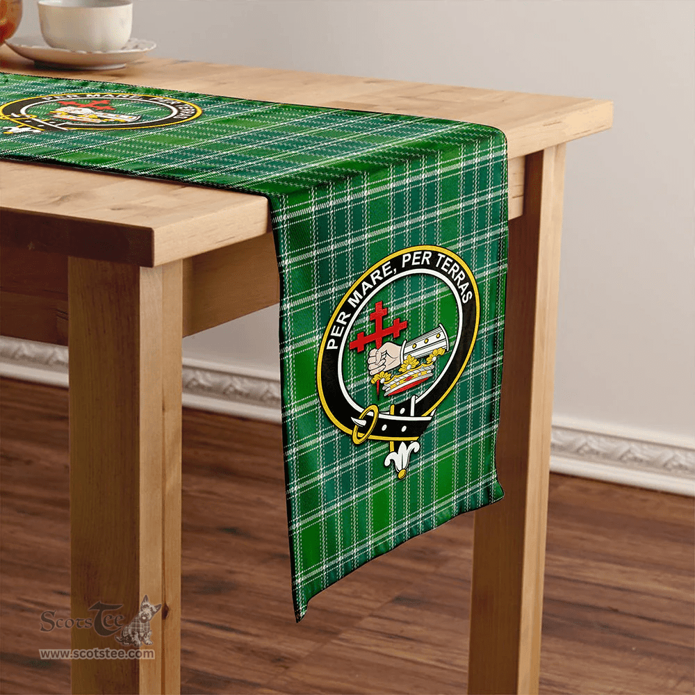 Scottish MacDonald Lord of the Isles; Hunting Ancient Clan Tartan Table Runner Clan Tartan Table Runner - Crest Classic Scottish Plaid Tartan Plaid