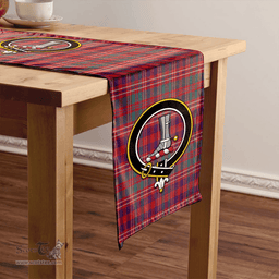 Scottish MacColl (MacCall) Weathered Clan Tartan Table Runner Clan Tartan Table Runner - Crest Classic Scottish Plaid Tartan Plaid