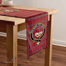 Scottish MacDonald of Aird & Valley (Donald of Aird & Valley) Weathered Clan Tartan Table Runner Clan Tartan Table Runner - Crest Classic Scottish Plaid Tartan Plaid