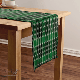 Scottish MacDonald Lord of the Isles; Hunting Modern Clan Tartan Table Runner Clan Tartan Table Runner - Crest Classic Scottish Plaid Tartan Plaid