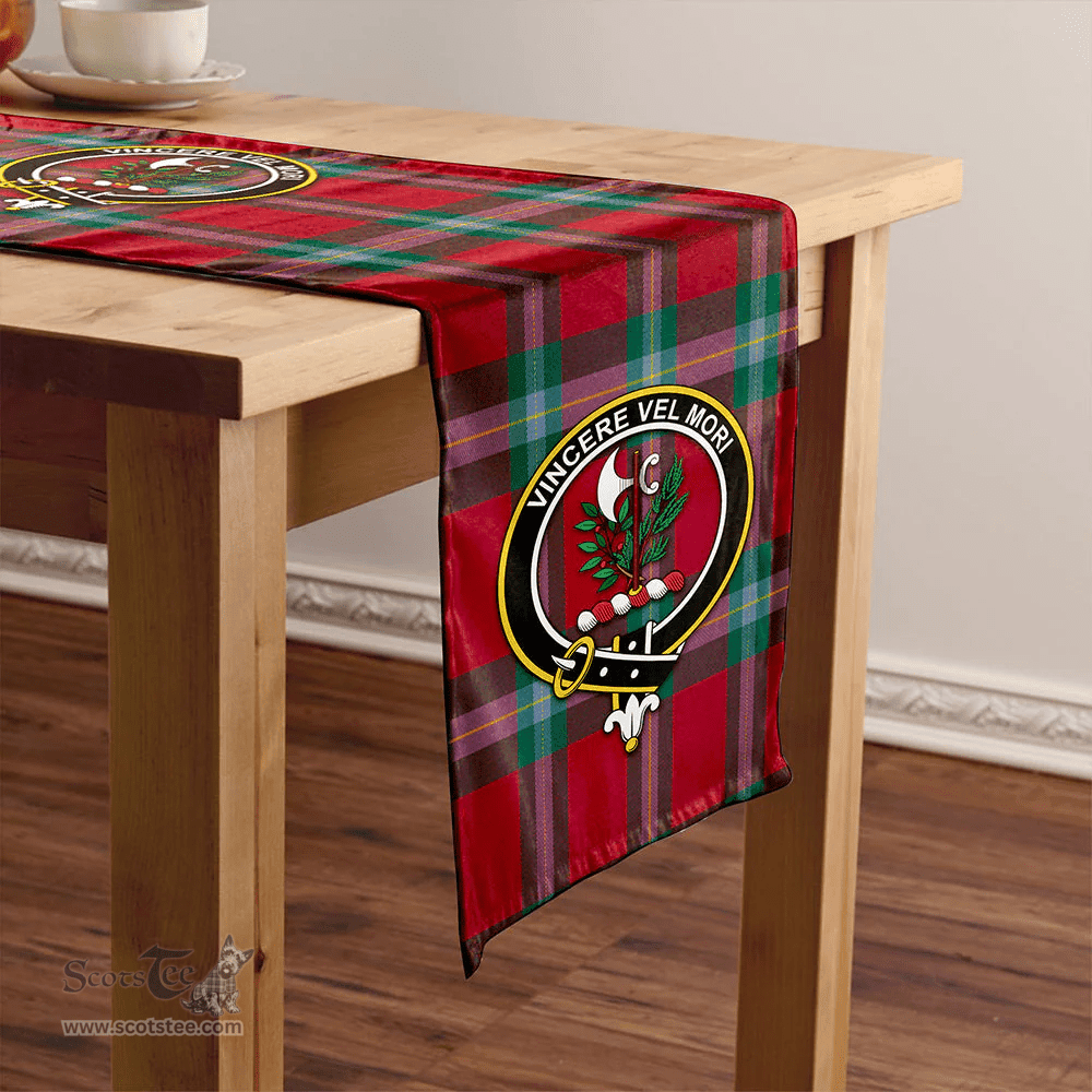 Scottish MacLaine of LochBuie (Cockburn) (MacLaine) Modern Clan Tartan Table Runner Clan Tartan Table Runner - Crest Classic Scottish Plaid Tartan Plaid