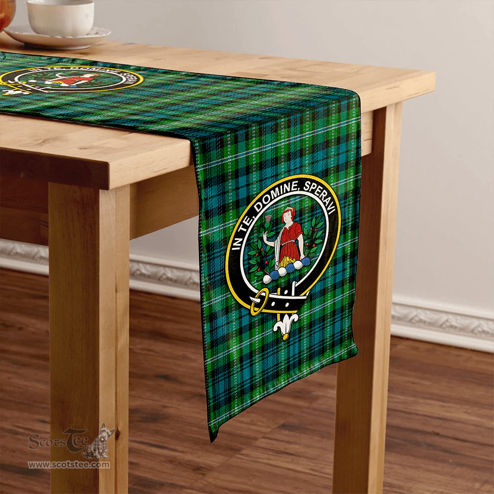 Scottish Lyon (Liall/Lyall/Lyle) Ancient Clan Tartan Table Runner Clan Tartan Table Runner - Crest Classic Scottish Plaid Tartan Plaid