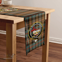 Scottish MacDonald of Borrodale (Donald Borrodale Historic) Weathered Clan Tartan Table Runner Clan Tartan Table Runner - Crest Classic Scottish Plaid Tartan Plaid
