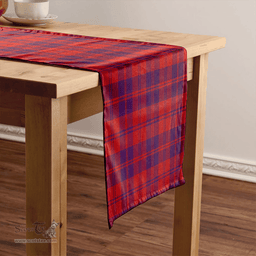 Scottish MacGregor of Glengyle (Gregor of Deeside) Weathered Clan Tartan Table Runner Clan Tartan Table Runner - Crest Classic Scottish Plaid Tartan Plaid