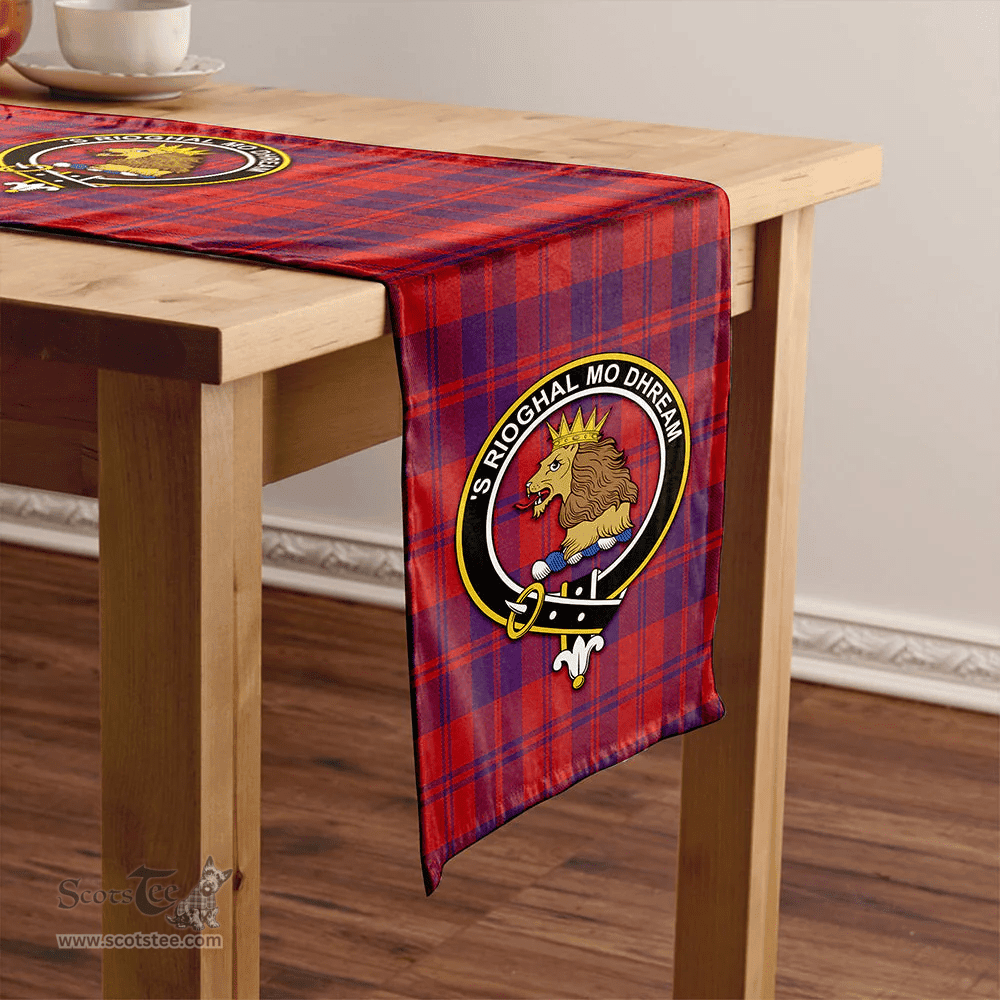 Scottish MacGregor of Glengyle (Gregor of Deeside) Weathered Clan Tartan Table Runner Clan Tartan Table Runner - Crest Classic Scottish Plaid Tartan Plaid