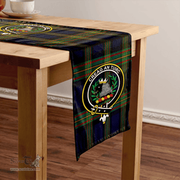 Scottish MacLaren of Broich Modern Clan Tartan Table Runner Clan Tartan Table Runner - Crest Classic Scottish Plaid Tartan Plaid