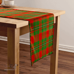 Scottish MacGregor of Cardney (Gregor of Cardney) Ancient Clan Tartan Table Runner Clan Tartan Table Runner - Crest Classic Scottish Plaid Tartan Plaid