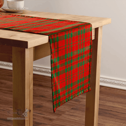 Scottish Livingstone Modern Clan Tartan Table Runner Clan Tartan Table Runner - Crest Classic Scottish Plaid Tartan Plaid