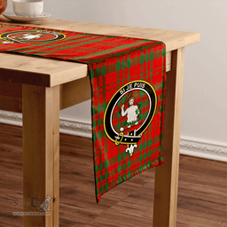 Scottish Livingstone Modern Clan Tartan Table Runner Clan Tartan Table Runner - Crest Classic Scottish Plaid Tartan Plaid