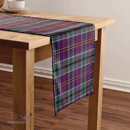 Scottish Leslie of the Hebrides Weathered Clan Tartan Table Runner Clan Tartan Table Runner - Crest Classic Scottish Plaid Tartan Plaid