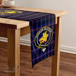 Scottish MacIver of Strome Modern Clan Tartan Table Runner Clan Tartan Table Runner - Crest Classic Scottish Plaid Tartan Plaid