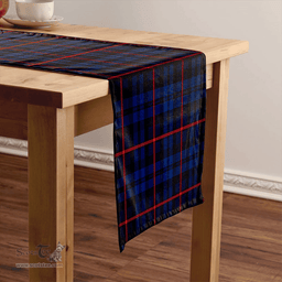 Scottish MacCorquodale Modern Clan Tartan Table Runner Clan Tartan Table Runner - Crest Classic Scottish Plaid Tartan Plaid